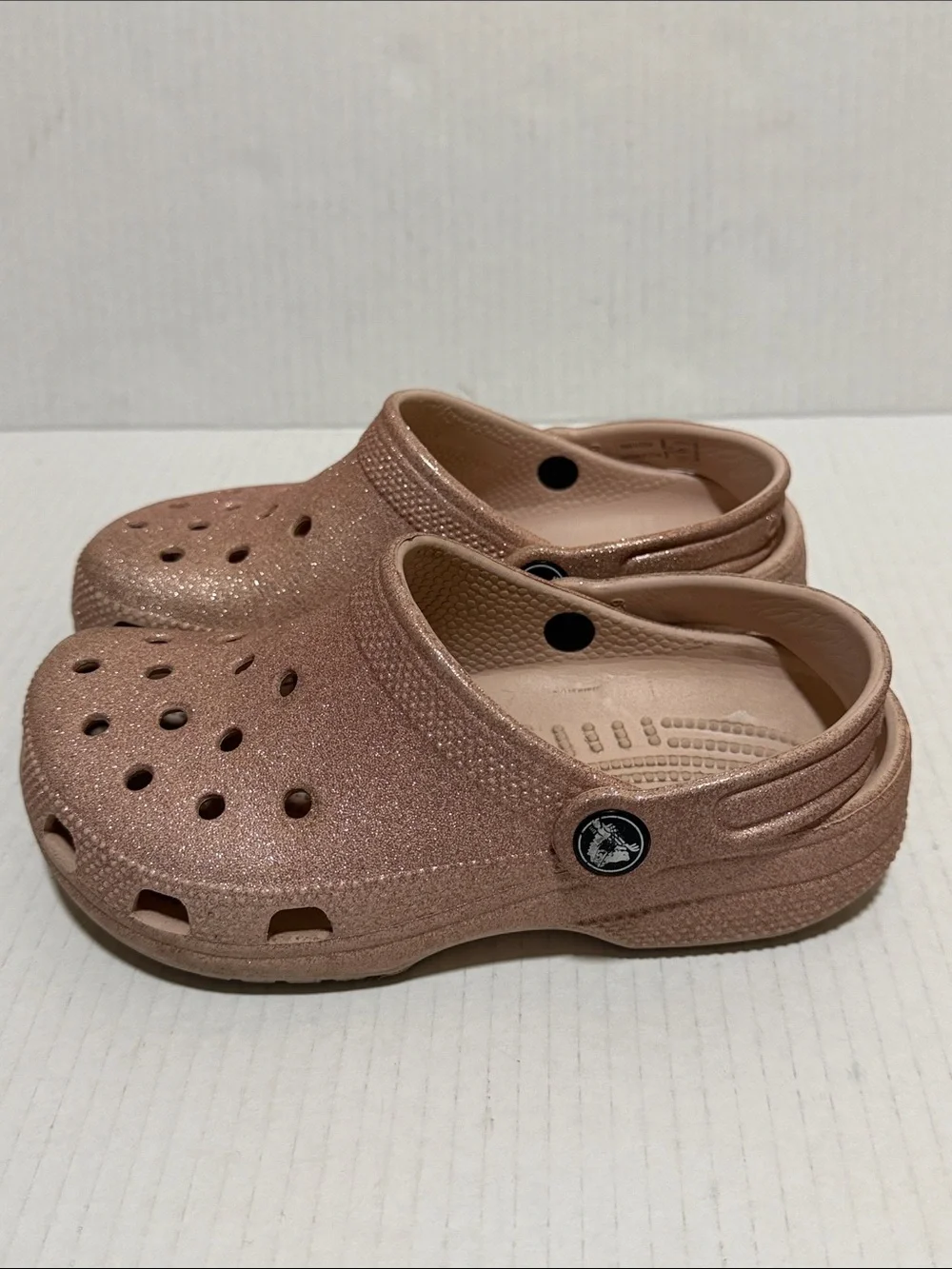 Kids Classic Glitter Crocs Sandals - Kids Juniors Size 1